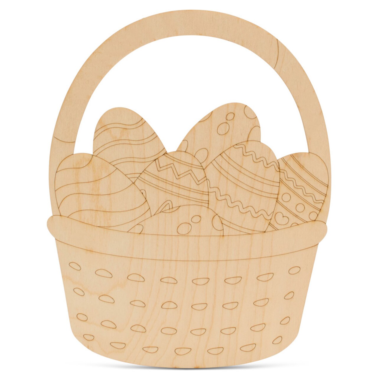 Easter Egg Basket Cutout 3"-24”, 1/8" Thick, Easter Crafts | Woodpeckers